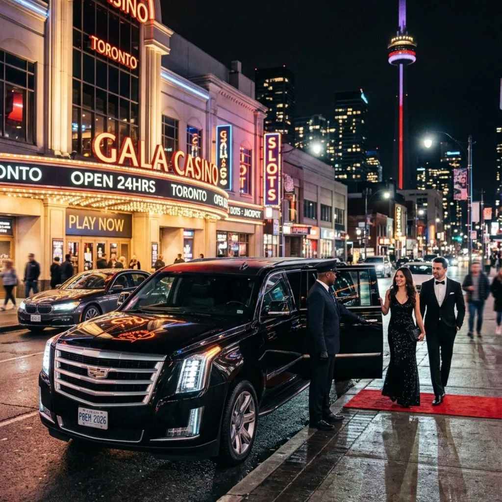 Casino limo service toronto with luxury SUV chauffeur for casino trips