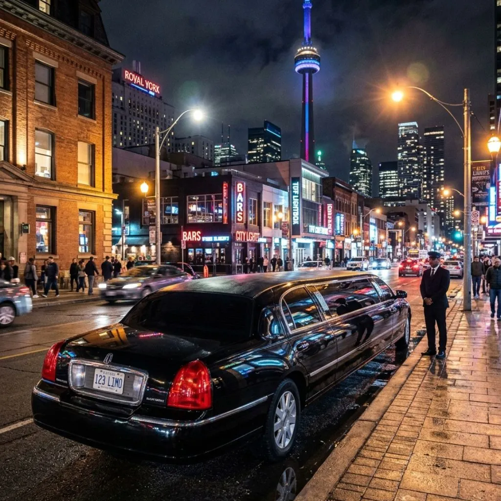 Night Out limo service toronto with elegant sedan limousine for city rides