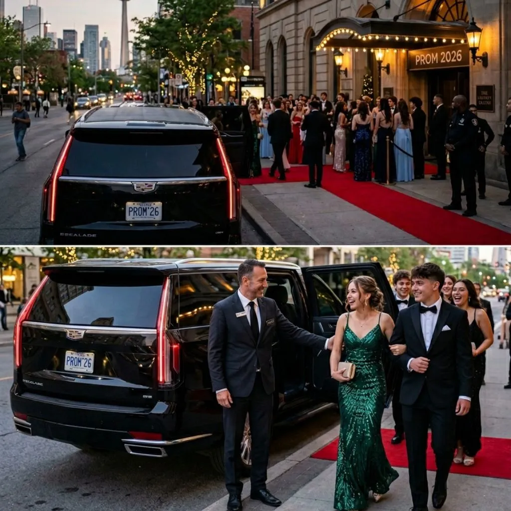 Prom limo service toronto with luxury SUV chauffeur for prom events