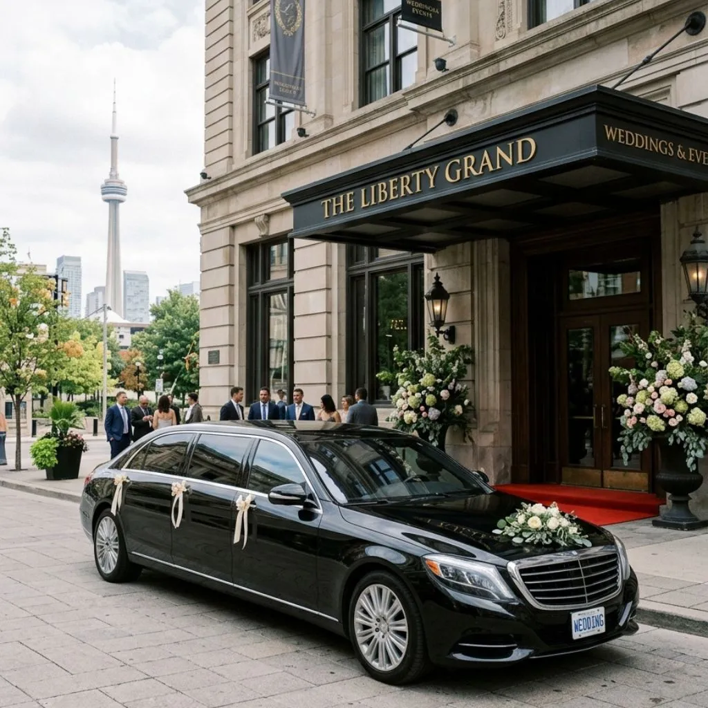 wedding limo service toronto with elegant sedan limousine for weddings