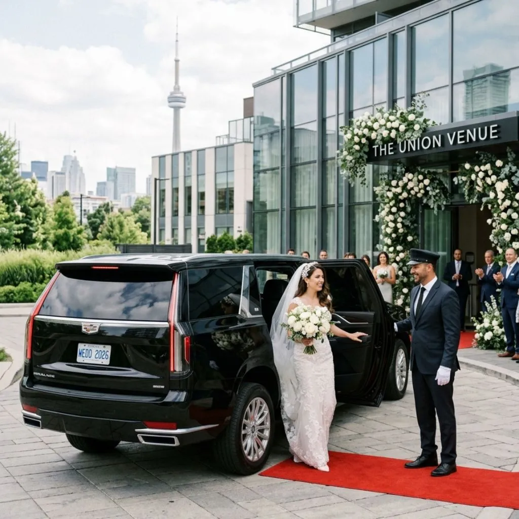 wedding limo service toronto with luxury SUV chauffeur for wedding events